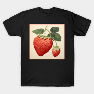 Strawberry Ukiyoe Art Japanese Art T-Shirt